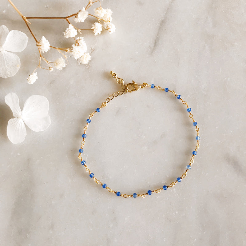 Bracelet Ninon Agate bleue